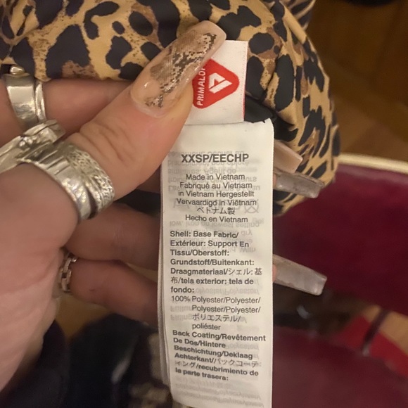 J crew leopard long belted.puffer with prima.loft - Picture 5 of 6